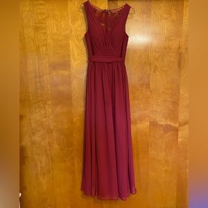 Azazie Bridesmaid Dress Burgundy